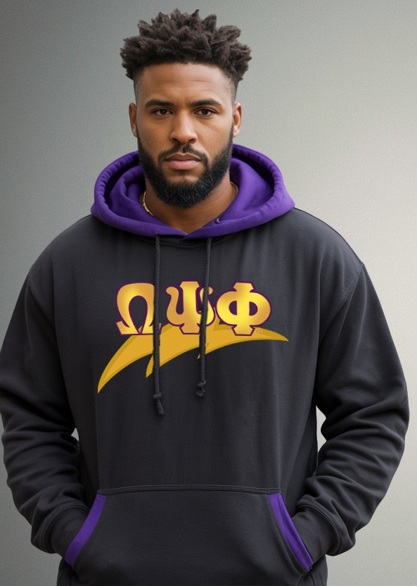 Omega Psi Phi Script Banner Premium Hoodie