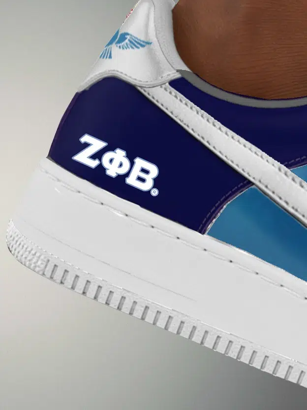 Zeta Phi Beta Blue Reign Classic Street Sneakers - Image 2