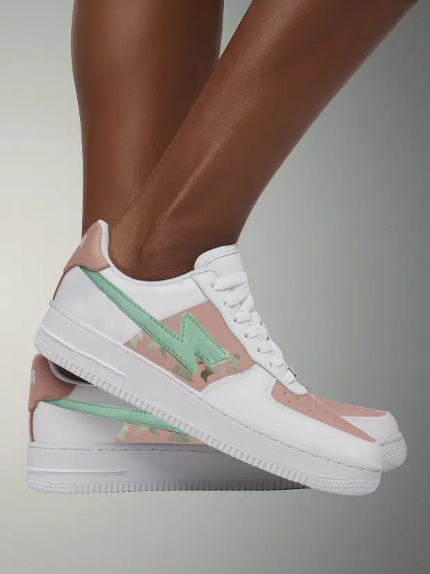 Alpha Kappa Alpha Pink Tea Society Street Sneakers - Image 2