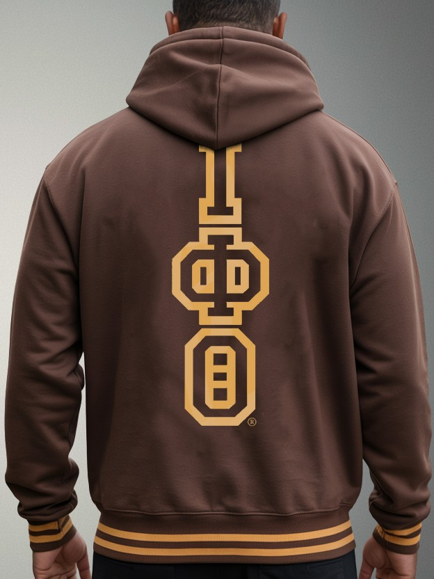 Iota Phi Theta Vertical Greek Letter Iota Premium Hoodie - Image 2